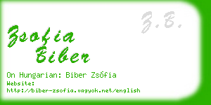 zsofia biber business card