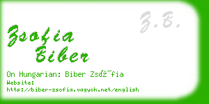 zsofia biber business card